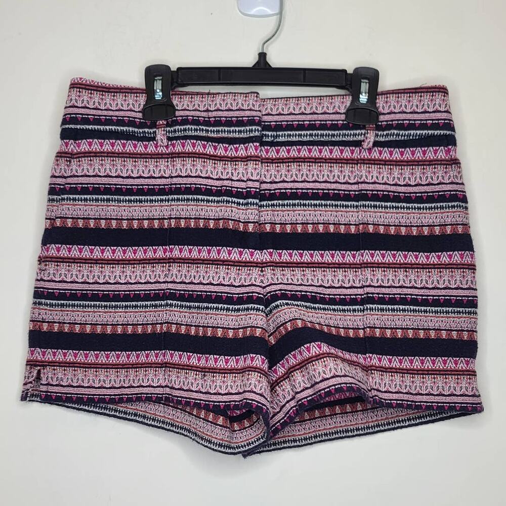 Ann Taylor Loft Riviera short - black pink striped design - 6